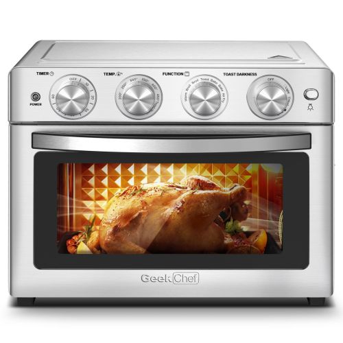 Geek Chef Air Fryer 6 Slice 26QT 26L Air Fryer Fry Oil-Free Extra Large Toaster Oven Combo Air Fryer Oven Roast Bake Broil Reheat Convectio Geek Chef Air Fryer 6 Slice 26QT 26L Air Fryer Fry Oil-Free Extra Large Toaster Oven Combo Air Fryer Oven Roast Bake Broil Reheat Convectio