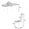 TOPMAX Mid-Century 5-Piece Extendable Dining Table Set Kitchen Table Set with 15inch Butterfly Leaf for 4, Espresso