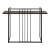 47.2" L Square Console Table - WALNUT & BLACK