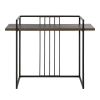 47.2" L Square Console Table - WALNUT & BLACK