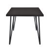 TOPMAX Modern 6-Piece Dining Table Set with V-Shape Metal Legs, Wood Kitchen Table Set with 4 Upholstered Chairs and Bench for 6,Espresso
