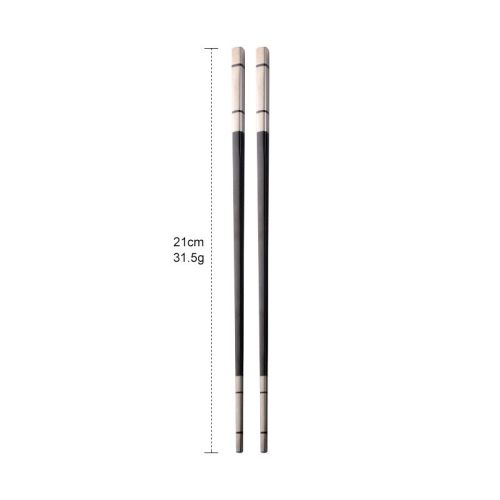 304 Stainless Steel Chopsticks Household Alloy Restaurant Color Laser Square-headed