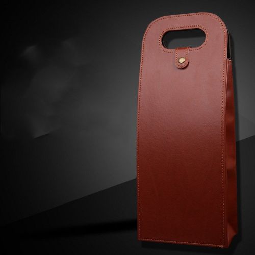 Red Wine Gift Box Leather Bck Of Two Bottles Portable