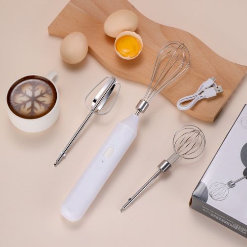 Hand-held Electric Whisk Household Baking Cake Egg White Whisk Small Straight Handle Whisk Wireless Whisk