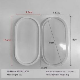 Epoxy Mold Diy Handmade Crystal Glue Resin Silicone Mold Homemade Plaster Tray Mat Coaster (Option: Oval)