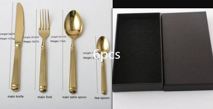 Roman Pillar Stainless Steel Thick Handle Knife Fork Spoon Set