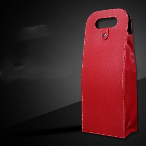 Red Wine Gift Box Leather Bck Of Two Bottles Portable