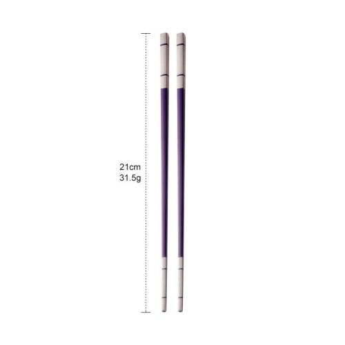 304 Stainless Steel Chopsticks Household Alloy Restaurant Color Laser Square-headed