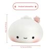 1pc Cute Dumpling Night Light; Silicone Cute Bun Lamp With Touch Control; Kawaii Nursery Light For Room Bedroom Home Decor; Valentine's Day Birthday G