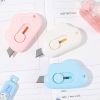 Mini Retractable Utility Knife Box Cutter Letter Opener Pocket Knives Colorful Mini Slides Open For Letter Small Box Opening Paper Cutting DIY Crafts