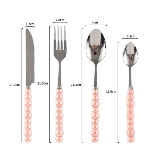 Ceramic Pearl Handle Knife Fork And Spoon Household Eating Soup Spoon Western Foodsteak Knife And Fork