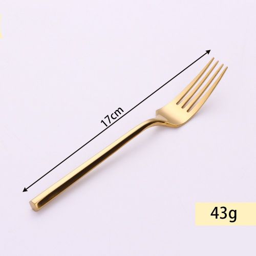 Stainless Steel Knife Fork And Spoon Set Hexagonal Forging